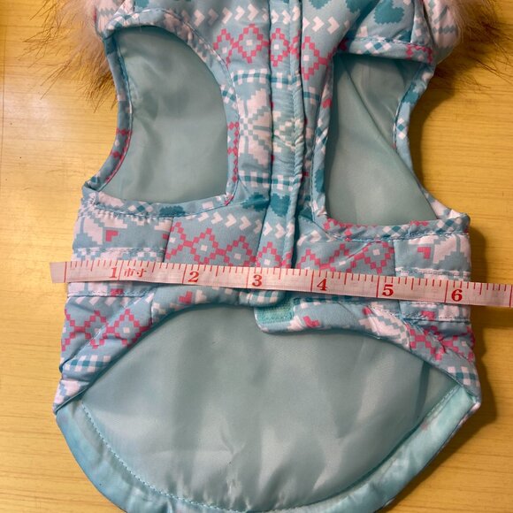 Dog coat with faux fur collar - Picture 12 of 14